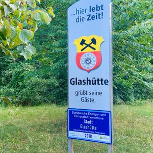 Stele Stadt Glashütte Stele Stadt Glashütte